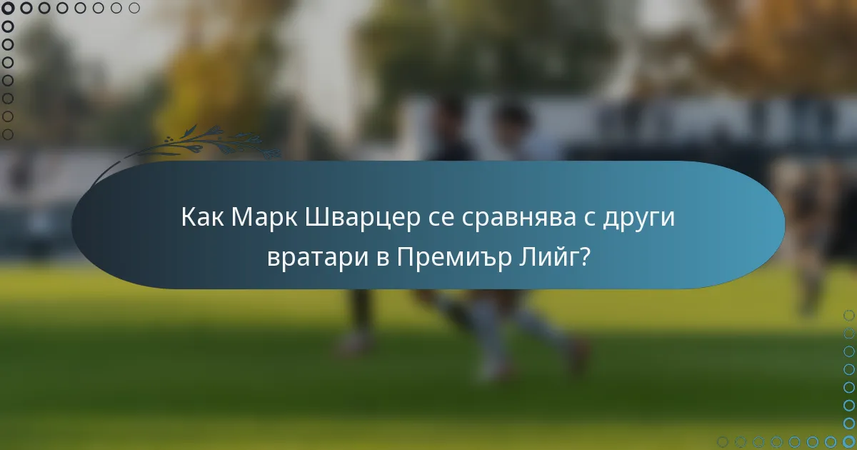 Как Марк Шварцер се сравнява с други вратари в Премиър Лийг?
